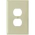 Titan3 Ivory Smooth 1-Gang Duplex Jumbo Metal Wall Plate