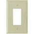 TITAN Ivory Smooth 1-Gang Rocker Jumbo Metal Wall Plate
