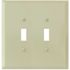 Titan3 Ivory Smooth 2-Gang Toggle Jumbo Metal Wall Plate