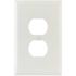 Titan3 White Smooth 1-Gang Duplex Jumbo Metal Wall Plate