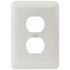 Titan3 White Smooth 1-Gang Duplex Maxi Metal Wall Plate