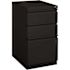 Hirsh 20 in. D 3-Drawer Black Metal Letter Width 15 in. W Mobile Pedestal File Cabinet Box-Box-File