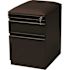 Hirsh 20 in. D 2-Drawer Black/Black Metal Letter Width 15 in. W Mobile Pedestal File Cabinet Box-File and Seat Cushion