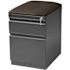 Hirsh 20 in. D 2-Drawer Charcoal/Black Metal Letter Width 15 in. W Mobile Pedestal File Cabinet Box-File and Seat Cushion