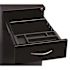 Hirsh 23 in. D 3-Drawer Black Metal Letter Width 15 in. W Mobile Pedestal File Cabinet Box-Box-File with Arch Pull
