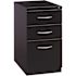 Hirsh 23 in. D 3-Drawer Black Metal Letter Width 15 in. W Mobile Pedestal File Cabinet Box-Box-File with Arch Pull