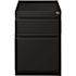 Hirsh 20 in. D 2-Drawer Black Metal Letter Width 15 in. W Mobile Pedestal File Cabinet Box-File