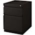 Hirsh 20 in. D 2-Drawer Black Metal Letter Width 15 in. W Mobile Pedestal File Cabinet Box-File