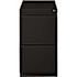 Hirsh 20 in. D 2-Drawer Black Metal Letter Width 15 in. W Mobile Pedestal File Cabinet File-File