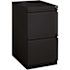 Hirsh 20 in. D 2-Drawer Black Metal Letter Width 15 in. W Mobile Pedestal File Cabinet File-File