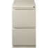 Hirsh 20 in. D 2-Drawer Light Gray Metal Letter Width 15 in. W Mobile Pedestal File Cabinet File-File