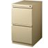 Hirsh 20 in. D 2-Drawer Putty Metal Letter Width 15 in. W Mobile Pedestal File Cabinet File-File