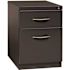 Hirsh 20 in. D 2-Drawer Charcoal Metal Letter Width 15 in. W Mobile Pedestal File Cabinet Box-File with Arch Pull