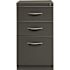 Hirsh 23 in. D 3-Drawer Charcoal Metal Letter Width 15 in. W Mobile Pedestal File Cabinet Box-Box-File with Arch Pull