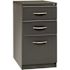 Hirsh 23 in. D 3-Drawer Charcoal Metal Letter Width 15 in. W Mobile Pedestal File Cabinet Box-Box-File with Arch Pull