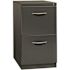 Hirsh 23 in. D 2-Drawer Charcoal Metal Letter Width 15 in. W Mobile Pedestal File Cabinet File-File with Arch Pull