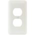 Titan3 White Smooth 1-Gang Duplex Princess Metal Wall Plate