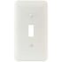 Titan3 White Smooth 1-Gang Toggle Princess Metal Wall Plate