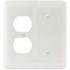 Titan3 White Smooth 2-Gang Duplex/Blank Princess Metal Wall Plate