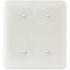 Titan3 White Smooth 2-Gang Blank/Blank Princess Metal Wall Plate