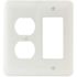 Titan3 White Smooth 2-Gang Duplex/Rocker Princess Metal Wall Plate