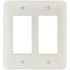 Titan3 White Smooth 2-Gang Rocker Princess Metal Wall Plate