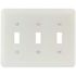 Titan3 White Smooth 3-Gang Toggle Princess Metal Wall Plate