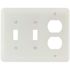 Titan3 White Smooth 3-Gang Toggle/Toggle/Duplex Princess Metal Wall Plate