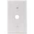 Titan3 White Smooth 1-Gang Coaxial Standard Metal Wall Plate