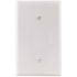 Titan3 White Smooth 1-Gang Blank Standard Metal Wall Plate