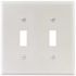 TITAN White Smooth 2-Gang Toggle Standard Metal Wall Plate