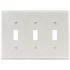 TITAN White Smooth 3-Gang Toggle Standard Metal Wall Plate