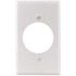 Titan3 White Smooth 1.406 in. 1-Gang Single Receptacle Standard Metal Wall Plate
