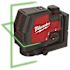 Milwaukee 100 ft. REDLITHIUM Lithium-Ion USB Green Rechargeable Cross Line Laser Level with Charger