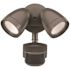 240 Degree LED Motion Sensor Light Outdoor Bronze Twin Head Flood Security Light 1200 to 2400 Lumens Driveway Walkway