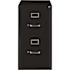 Hirsh 25 in. D 2-Drawer Black Metal Letter Width 15 in. W Vertical File Cabinet Commercial Grade