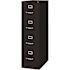 Hirsh 26.5 in. D 4-Drawer Black Metal Letter Width 15 in. W Vertical File Cabinet