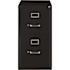 Hirsh 26.5 in. D 2-Drawer Black Metal Letter Width 15 in. W Vertical File Cabinet Commercial Grade