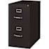 Hirsh 26.5 in. D 2-Drawer Black Metal Letter Width 15 in. W Vertical File Cabinet Commercial Grade