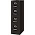 Hirsh 25 in. D 4-Drawer Black Metal Letter Width 15 in. W Vertical File Cabinet Commercial Grade