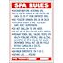 19 in. x 27 in. Spa Rules Sign (Florida)