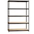Iron Horse Riveted Garage Storage Shelving Unit, 5-Shelf Steel Black Unit, 48 in. W x 72 in. H x 18 in. D