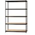 Iron Horse Riveted Garage Storage Shelving Unit, 5-Shelf Steel Black Unit, 48 in. W x 72 in. H x 18 in. D
