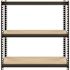 Space Solutions Riveted Garage Storage Shelving Unit, 3-Shelf Steel Black Unit 30 in. W x 30 in. H x 12 in. D