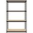 Space Solutions Riveted Garage Storage Shelving Unit, 4-Shelf Steel Black Unit 30 in. W x 48 in. H x 12 in. D