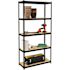 Space Solutions Riveted Garage Storage Shelving Unit, 5-Shelf Steel Black Unit 30 in. W x 60 in. H x 12 in. D