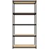 Space Solutions Riveted Garage Storage Shelving Unit, 5-Shelf Steel Black Unit 30 in. W x 60 in. H x 12 in. D