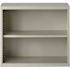 Hirsh 30 in. Tall Light Gray Metal 2-Shelf Standard Bookcase with Adjustable Shelf