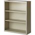 Hirsh 42 in. Tall Light Gray Metal 3-Shelf Standard Bookcase with Adjustable Shelves