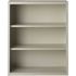 Hirsh 42 in. Tall Light Gray Metal 3-Shelf Standard Bookcase with Adjustable Shelves